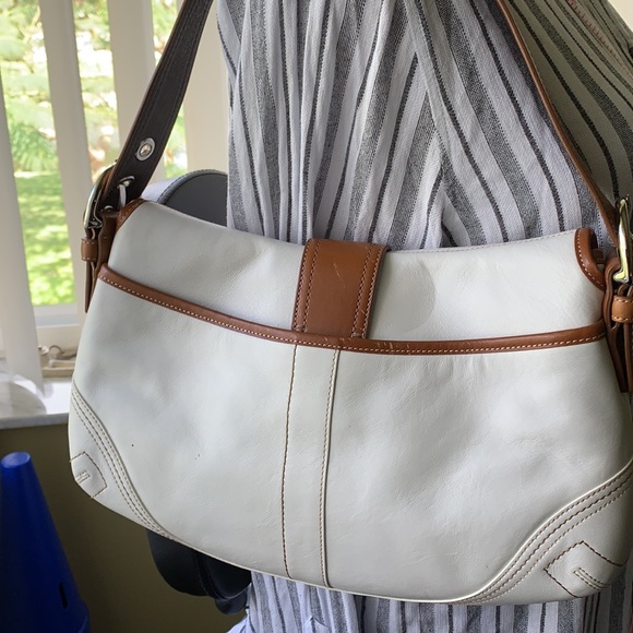 Coach bag with brown leather trims. - Picture 2 of 2